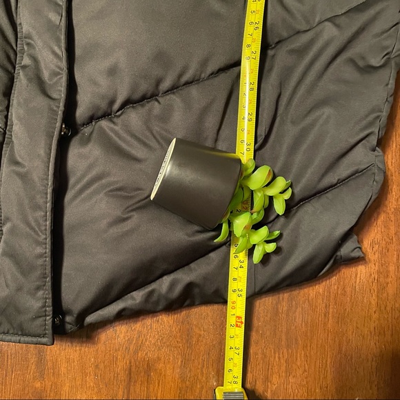Universal Standard for J.CREW Long Black Chevron Puffer Coat Size Large - Picture 5 of 13